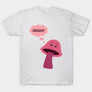 Groovy Mushroom - Pink T-Shirt